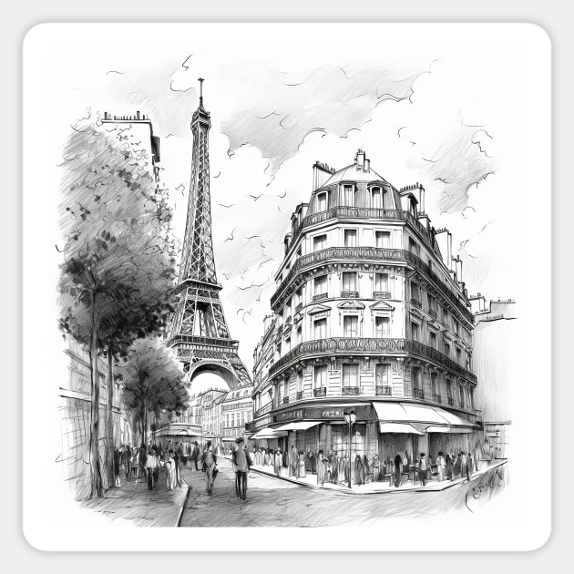 Paris Drawing Sticker by Dburstei